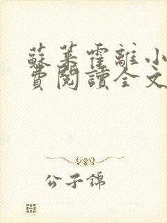 苏莱霍离小说免费阅读全文