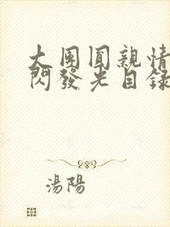 大团圆亲情会闪闪发光目录