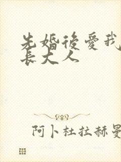 先婚后爱我的市长大人