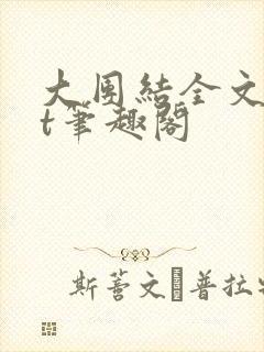 大团结全文txt笔趣阁