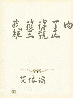 我获得了肉禽系统三观正