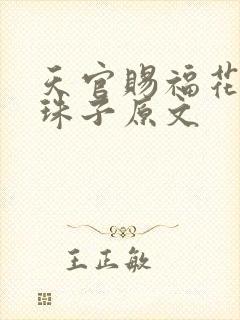 天官赐福花怜塞珠子原文