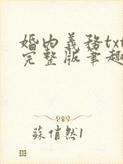 婚内义务txt完整版笔趣阁