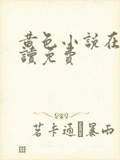 黄色小说在线阅读免费