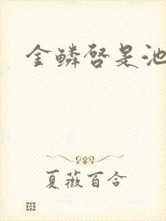 金鳞启是池中物