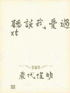 听说我爱过你txt