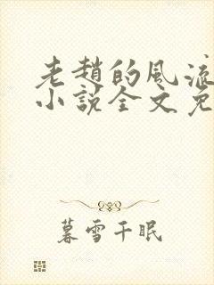 老赵的风流人生小说全文免费阅读