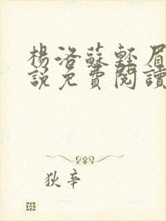 杨洛苏轻眉笔小说免费阅读