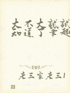 大不大试试不就知道了笔趣阁