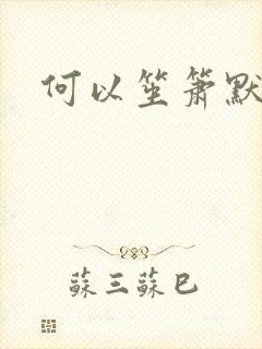 何以笙箫默小说