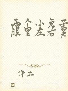 两个小兔子在衣服里左右晃