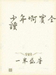 少年啊宾全文阅读