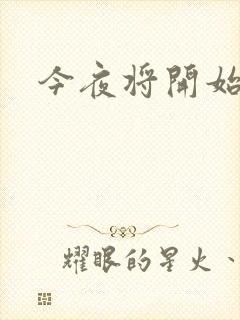 今夜将开始小说