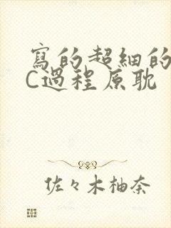 写的超细的多肉C过程原耽