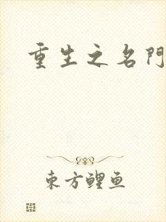 重生之名门佳人