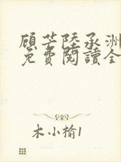 顾芒陆承洲小说免费阅读全文免费阅读下载