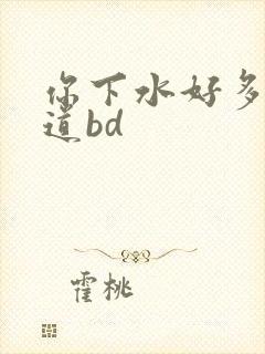 你下水好多下水道bd