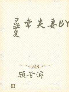 寻常夫妻BY写夏