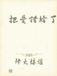 把爱错给了你