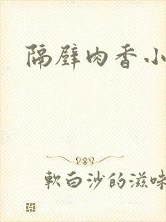 隔壁肉香小说