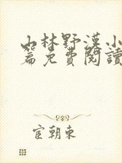 山林野汉小说全篇免费阅读