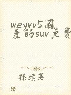 weyvv5国产的suv免费