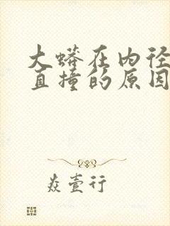 大蟒在内径横冲直撞的原因