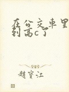 在公交车里c弄到高c了