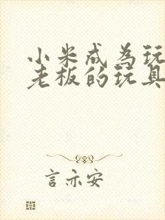 小米成为玩具店老板的玩具