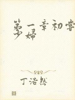 第一章初尝极品少妇