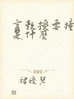 言教授要撞坏了是什么