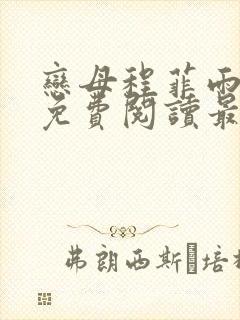 恋母程菲雨全文免费阅读最新章节