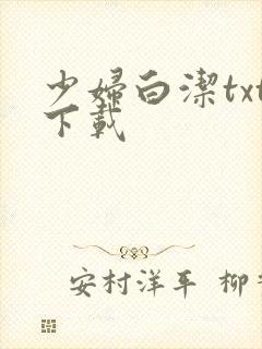 少妇白洁txt下载