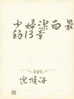 少妇洁白最刺激的13章