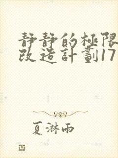 静静的极限自我改造计划17