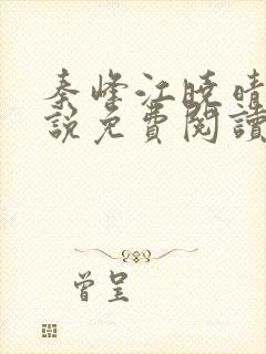 秦峰江晓晴的小说免费阅读