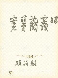 安萌沈宴昭小说免费阅读