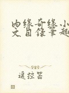 内缘奇缘小说全文目录笔趣阁