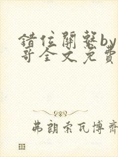 错位关系by东哥全文免费阅读