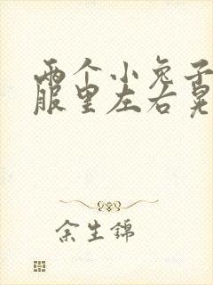 两个小兔子在衣服里左右晃