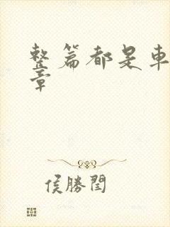 整篇都是车的文章