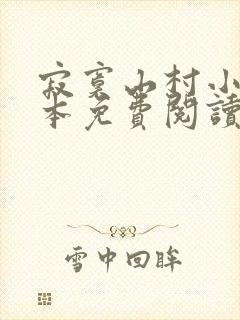 寂寞山村小说全本免费阅读