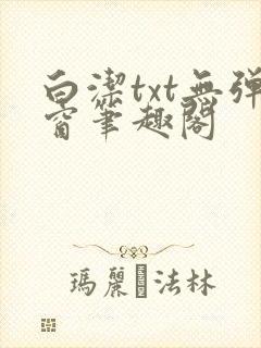 白洁txt无弹窗笔趣阁