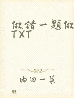 做错一题做一次TXT