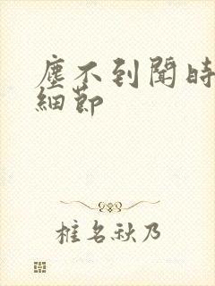 尘不到闻时顶腰细节