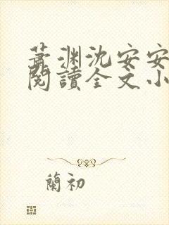 萧渊沈安安免费阅读全文小说