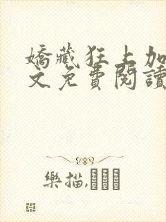 娇藏狂上加狂全文免费阅读笔趣阁