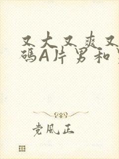 又大又爽又黄无码A片男和男