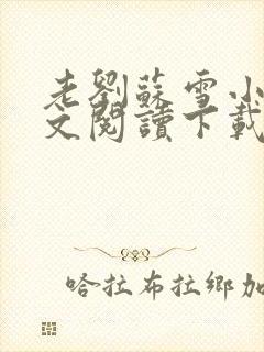 老刘苏雪小说全文阅读下载