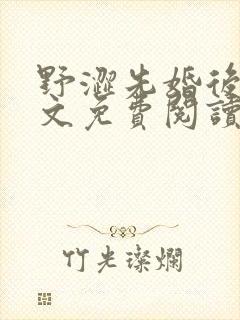 野涩先婚后爱全文免费阅读笔趣阁